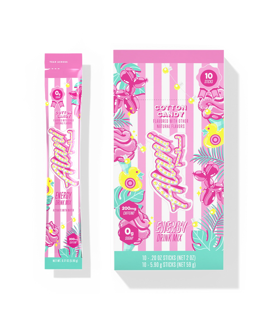 energy sticks - cotton candy