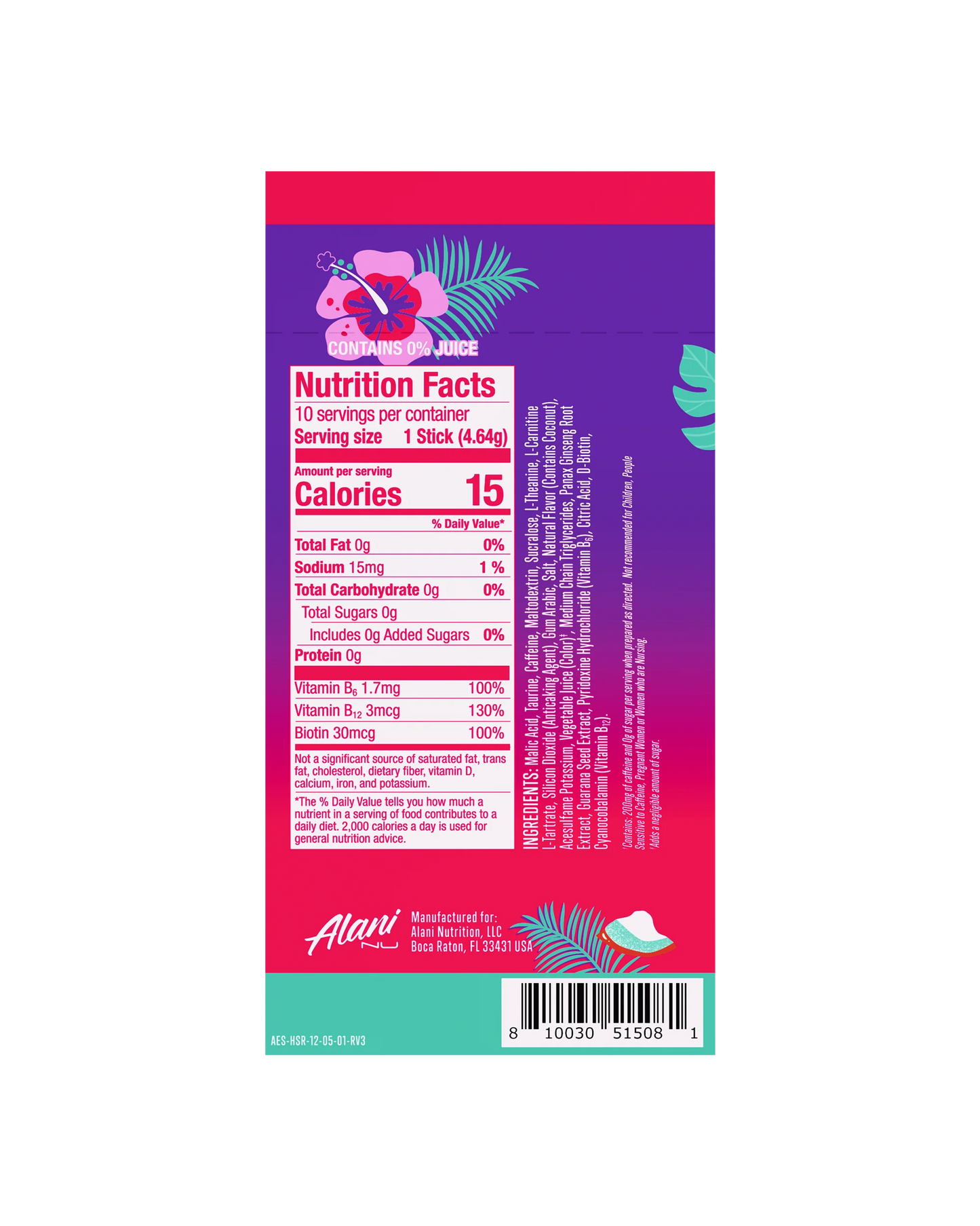 energy sticks - hawaiian shaved ice