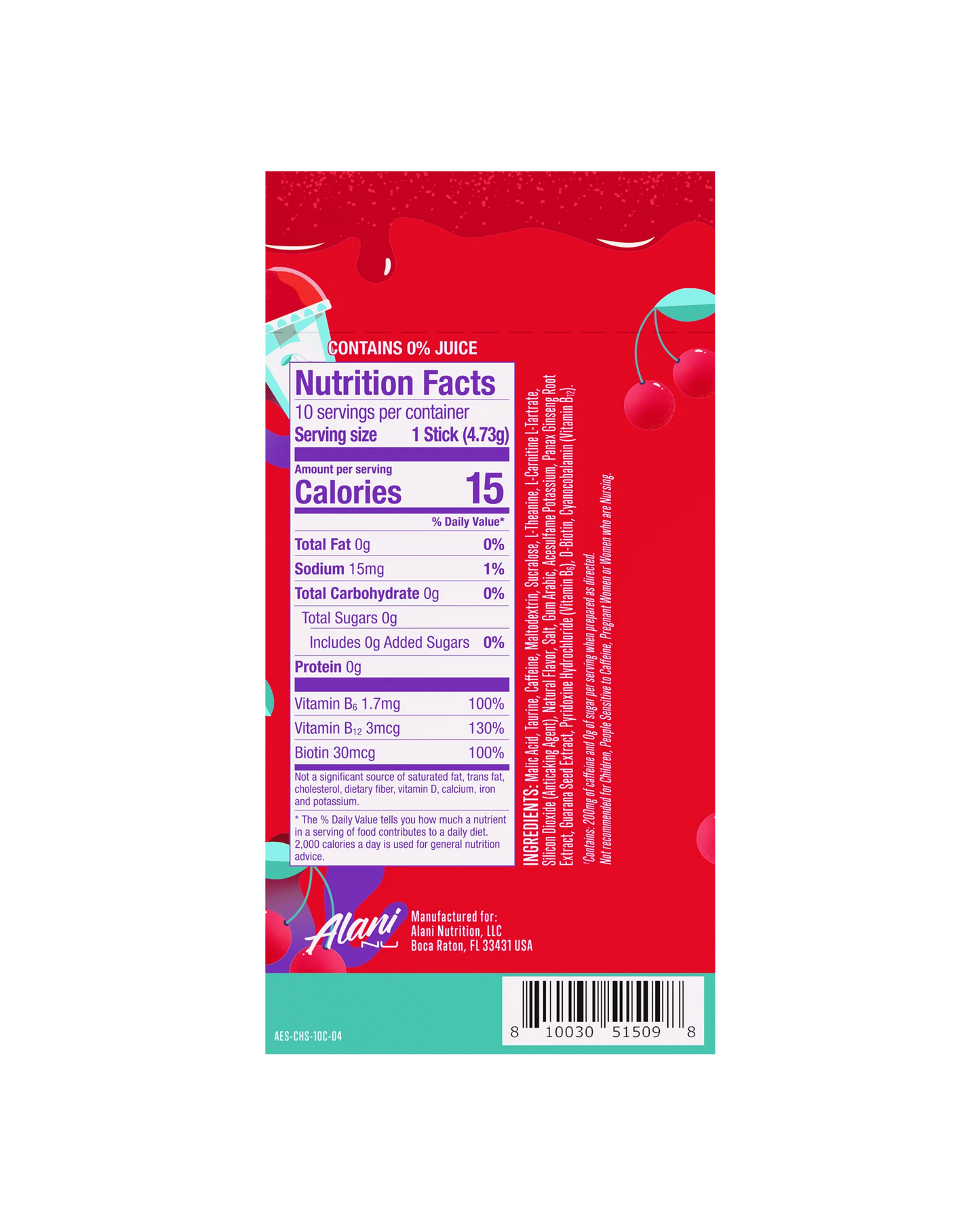 energy sticks - cherry slush