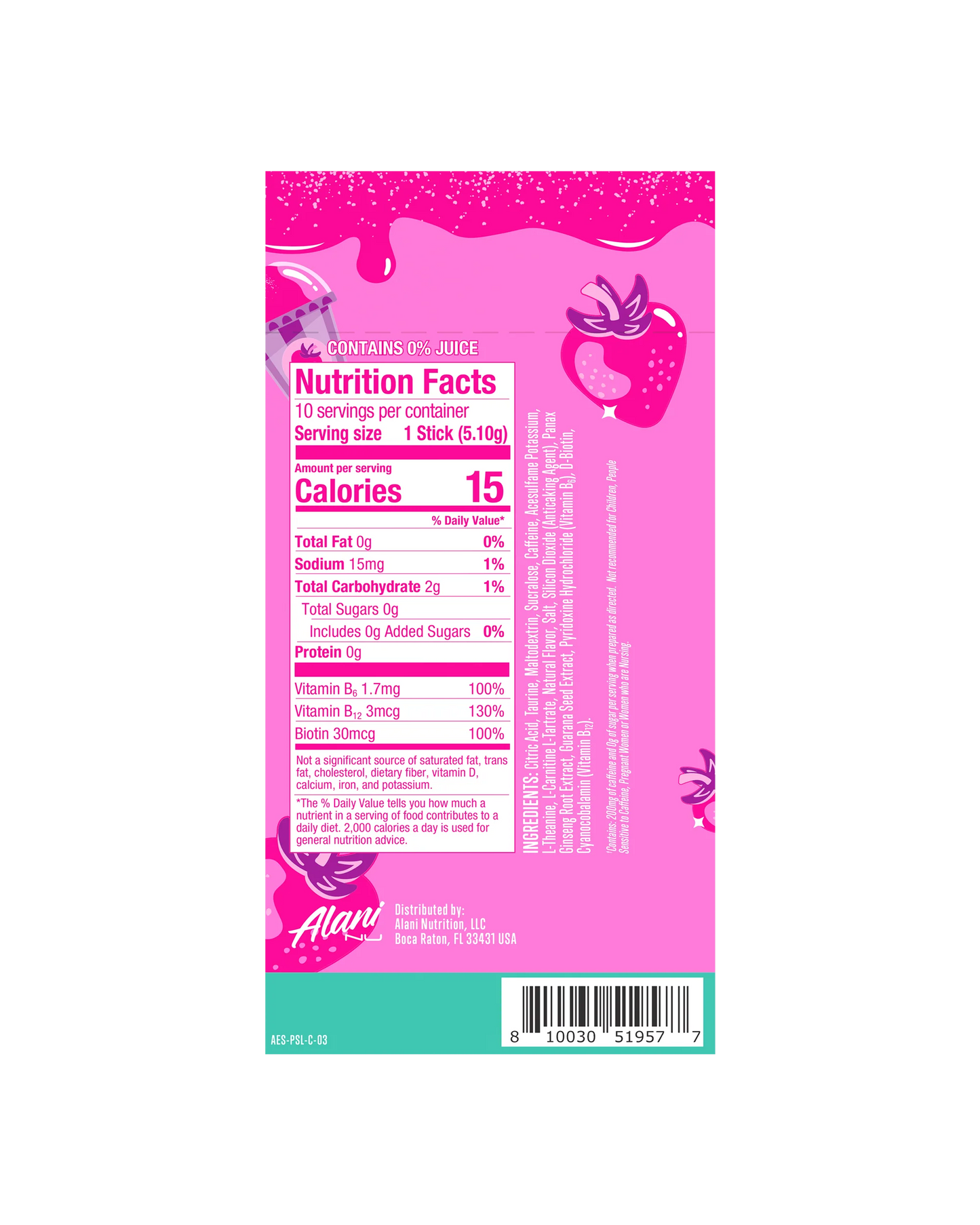 energy sticks - pink slush